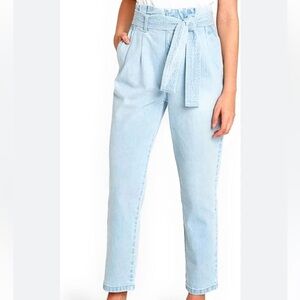 Banana Rebublic high waisted belt denim